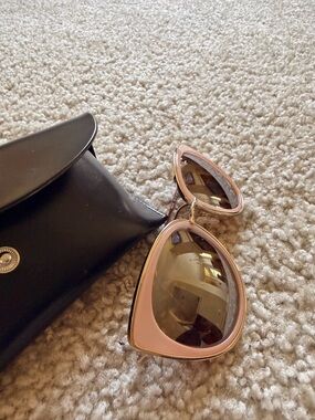 Sussan Pink Triangular Women's Sunglasses with Black Case